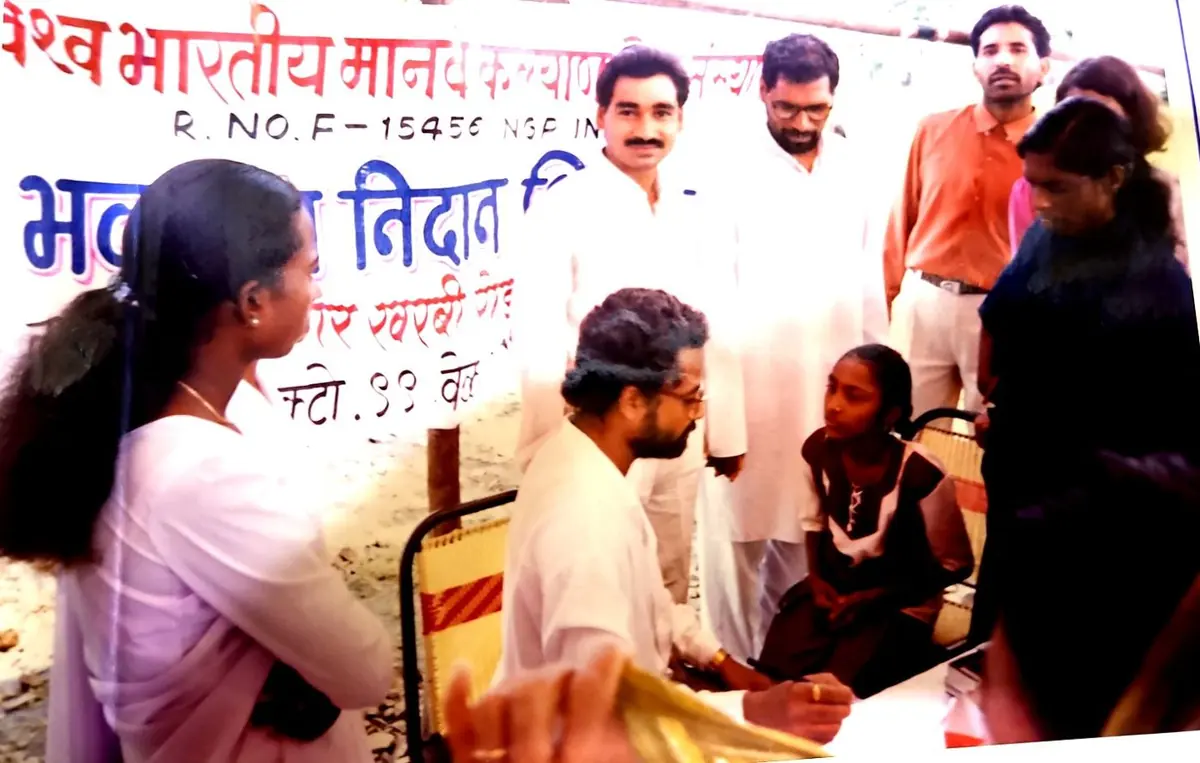 Free eye screening at a mega eye check-up camp